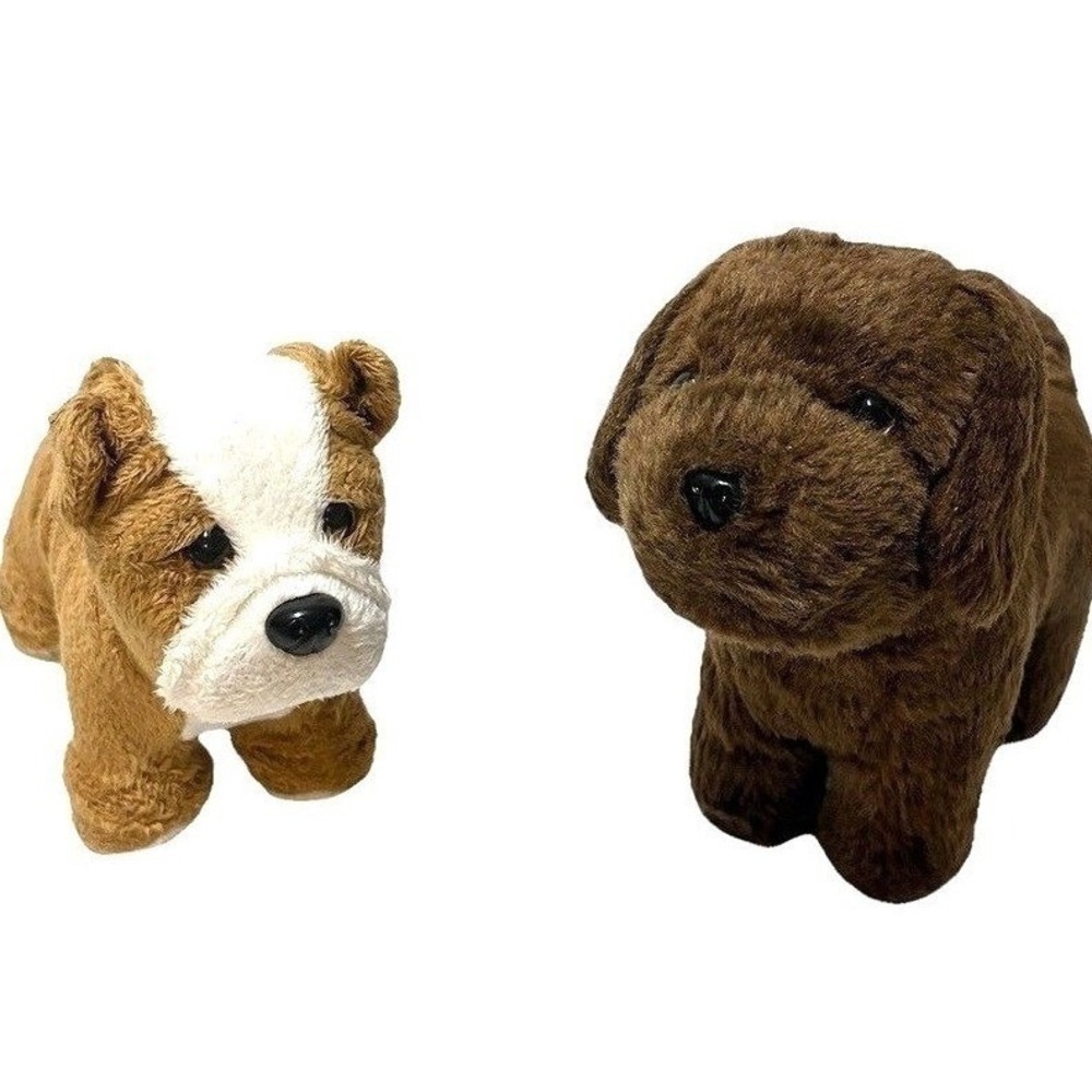 American Girl Doll Pet Lot Dog Meatloaf Bulldog Chocolate Chip Lab Plush Retired